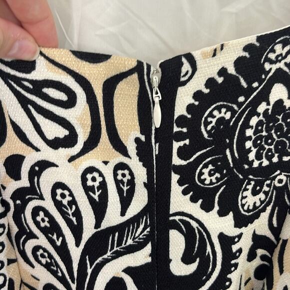 Womens Tahari ASL Border Print Fringe Sheath Dress Size 4 - Picture 9 of 11